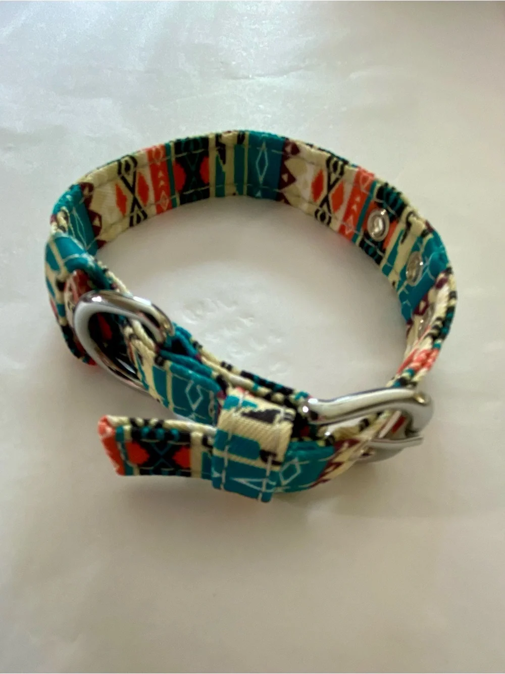 12”  Aztec Print Adjustable Dog Collar - XS